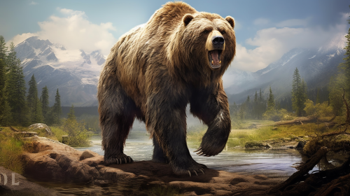 Prehistoric cave bear in Europe