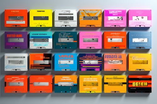Colorful CD Mixtapes with Unique Handmade Fonts and Covers