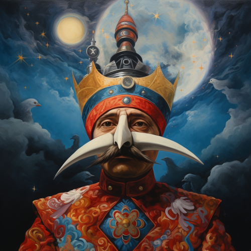 Beautiful celestial Turk image in the night sky