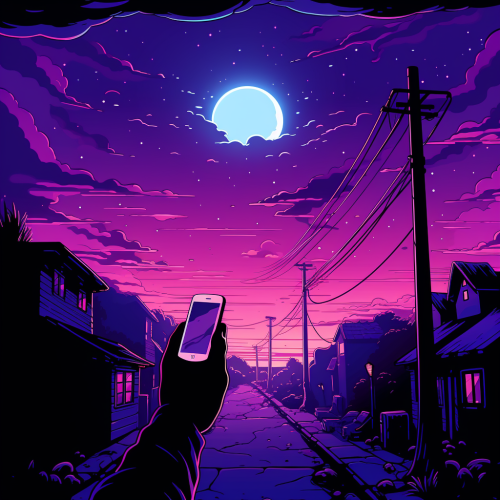 Beautiful purple night time captured with a cell phone