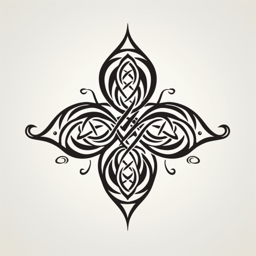 Celtic Trinity Knot Tattoo on White Background
