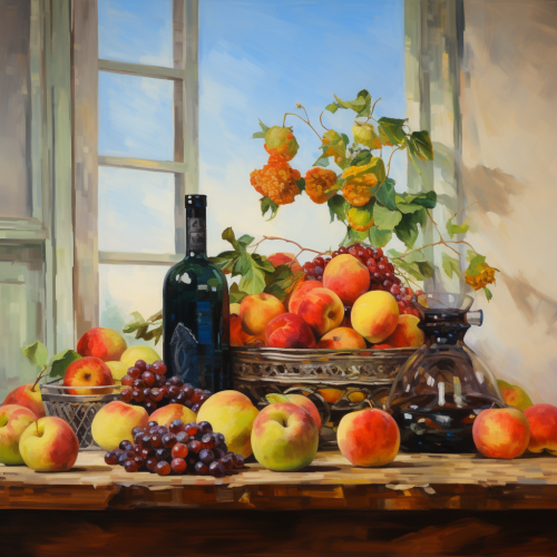 Still Life of European Fruits Painting