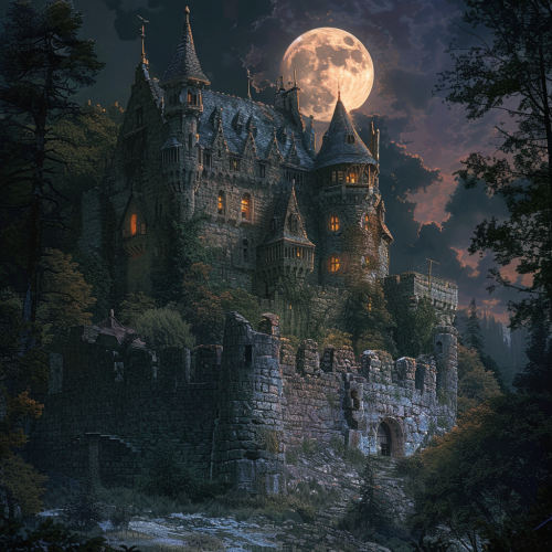 Château de Ripaille Night Time Image