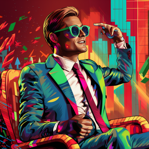 Pop-art illustration of ChatGPT's revenue growth