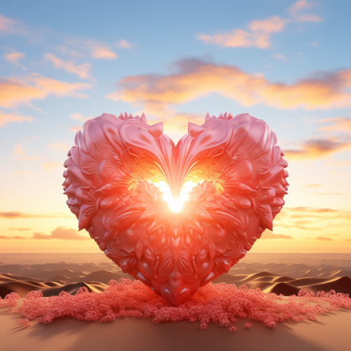 Morning Sunrise Heart Decoration