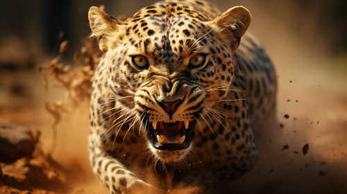 Cheetah chasing deer in dramatic scene