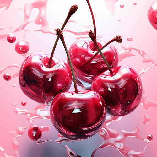 Abstract cherry digital illustration