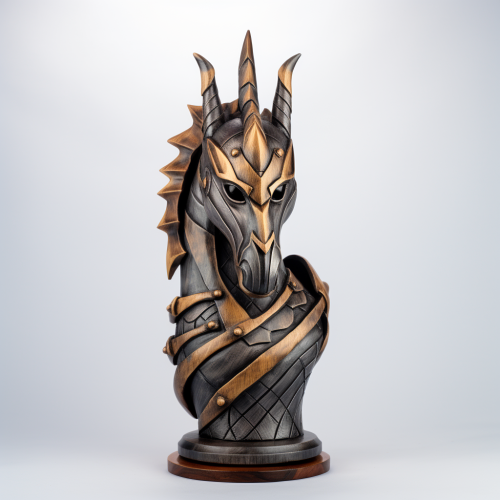 Chess knight piece on the chessboard.