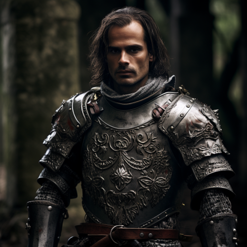 Brave knight in gothic armor