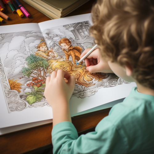 Children Colouring Book Illustrations