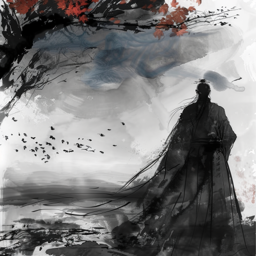 Chinese ink painting honor scorn