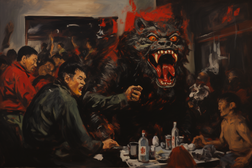 Colorful family gathering during Chinese New Year