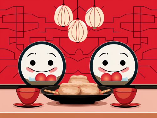 Red Lanterns and Dumplings for Chinese New Year