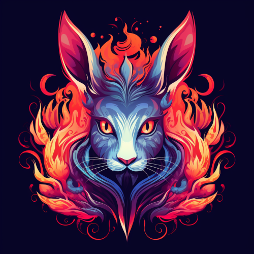 Chinese Zodiac Rabbit of Fire Vector