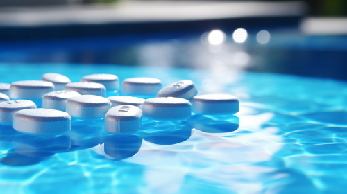 Chlorine tablets for pool cleaning