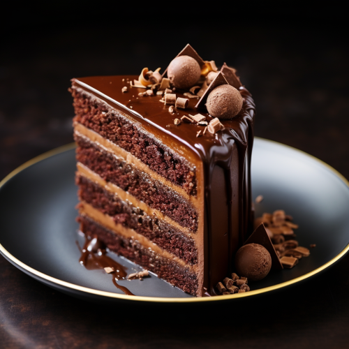 Slice of Unique Chocolate Cake