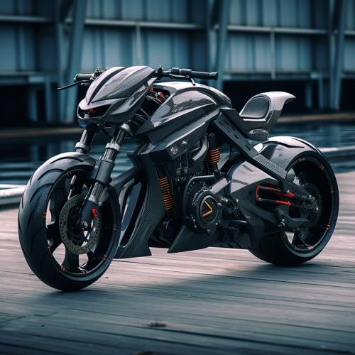 Chopper Style Motorcycle Carbon Fiber Panels