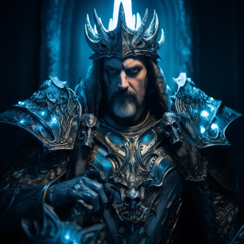 Chris Metzen in Lich King cosplay Chris Metzen in Lich King cosplay
