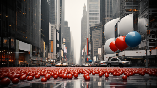 Stylish Christmas City Art