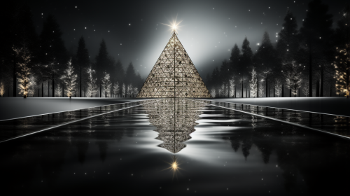 Abstract art deco Christmas tree