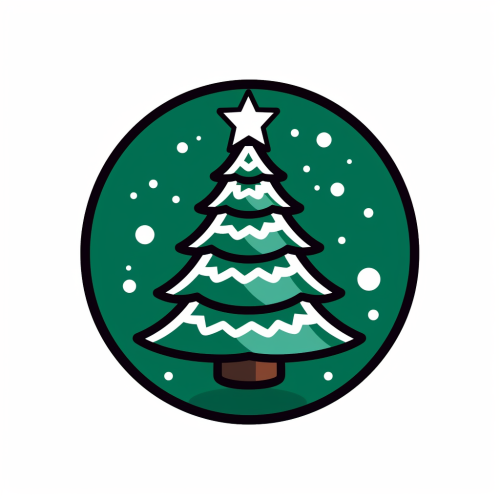 Festive Christmas Tree Illustration