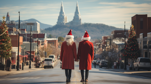 Eccentric characters in Asheville at Christmas