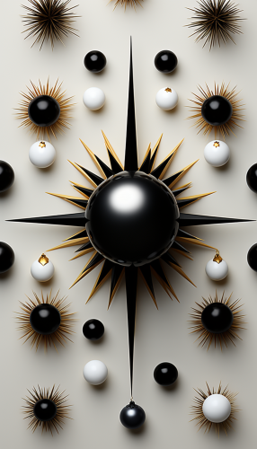 Christmas in black and white from above