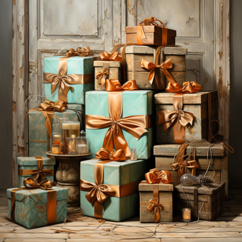 Turquoise and Brown Traditional Christmas Gifts Turquoise and Brown Traditional Christmas Gifts