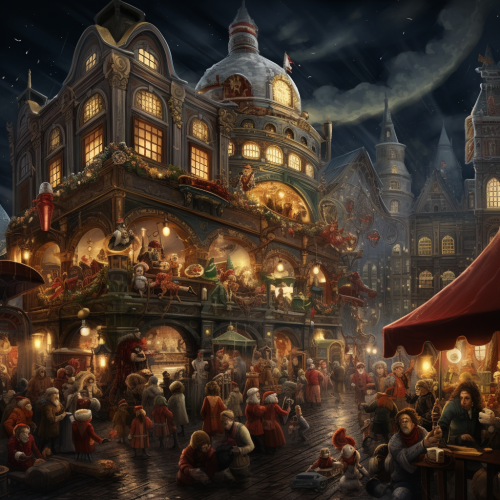 Colorful Christmas Bazaar Poster Design