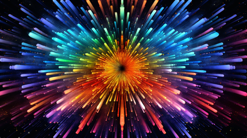 Vibrant nanotechnology kaleidoscope colors