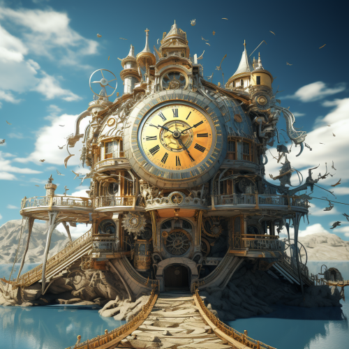 Colorful 3D portrait of Chronos