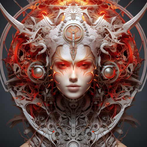 3D Colored Portrait of Chronos