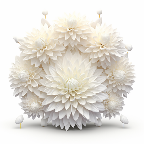Chrysanthemum circle shaped door in cartoon style