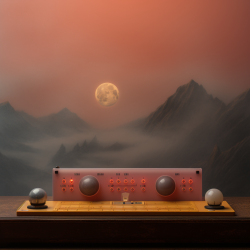 Cinematic planet surface with 3 suns