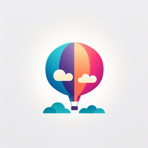 Minimal hot air balloon flying around Earth