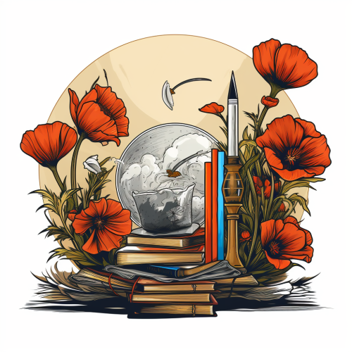 Circular Black Line Logo with Transparent Background