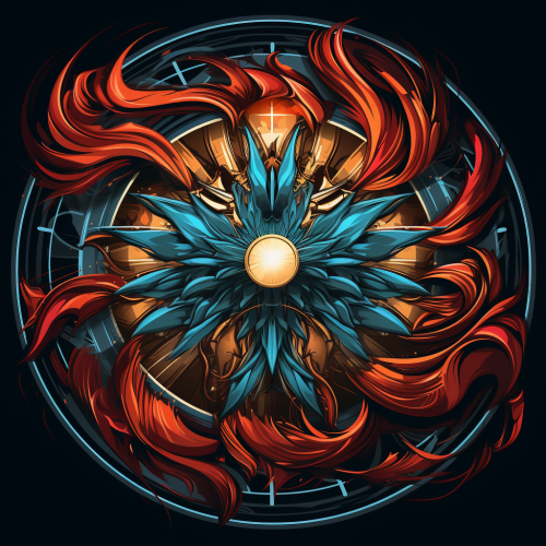 Transforming superhero insignia with gear backdrop Transforming superhero insignia with gear backdrop