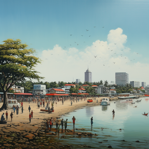 Libreville city landing photo