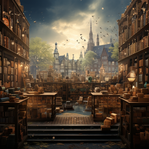 A mesmerizing cityscape of the dreamy books A mesmerizing cityscape of the dreamy books