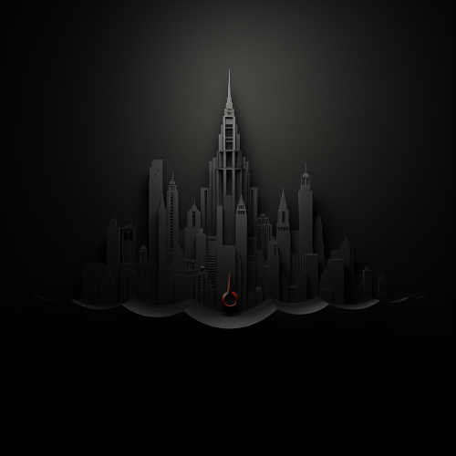 Minimalist cityscape in conceptual style