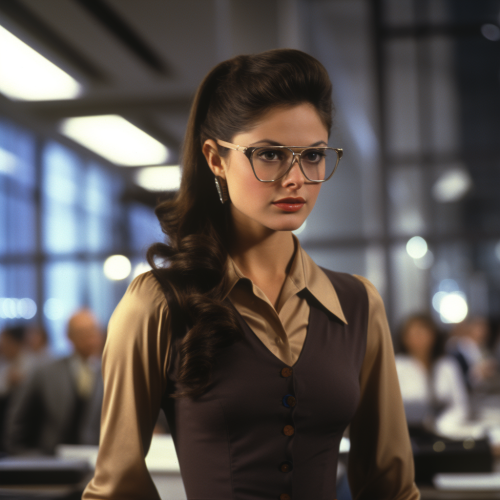 Claire Kent with glasses walking in Daily Planet Claire Kent with glasses walking in Daily Planet