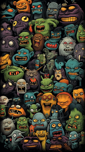 Classic Monsters Pattern Design