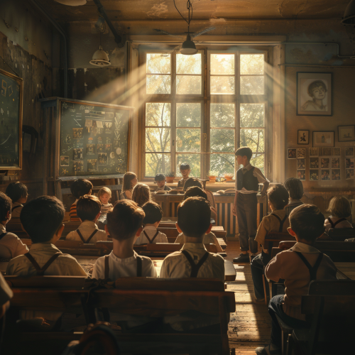 Children in Classroom Listening to Teacher