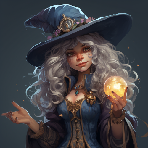 Stunning gnome wizard lady in DND style