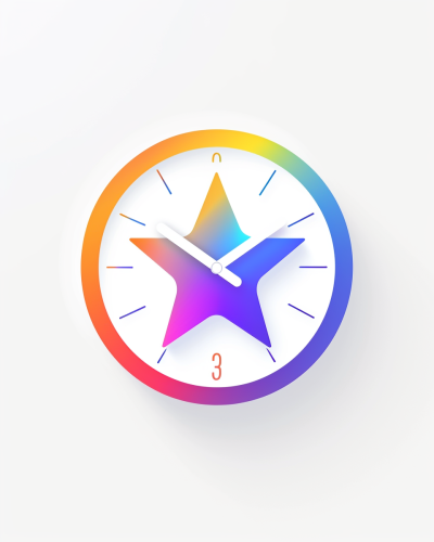 Stylish Clock Star Productivity