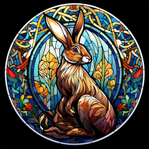 Stunning Cloisonné Pattern with Jackrabbit
