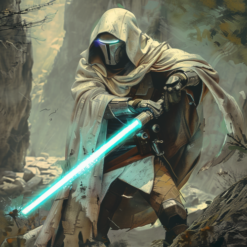 Clone trooper in Jedi attire