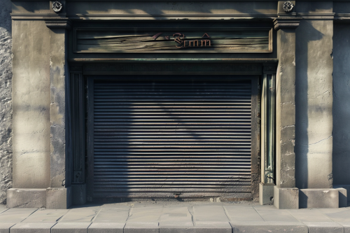 Closed Shop Iron Shutter