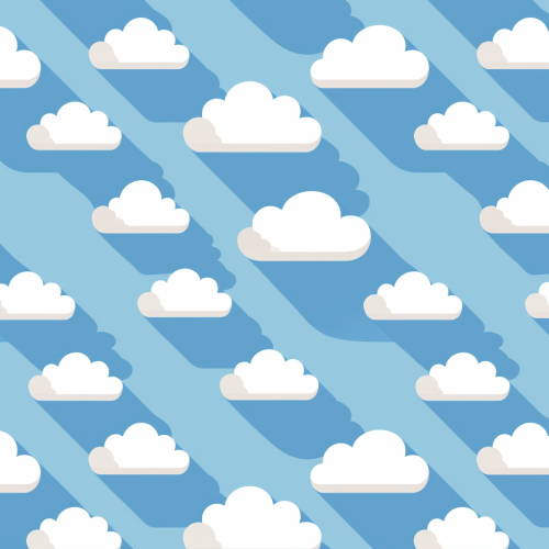 Cloud icon pattern version 6
