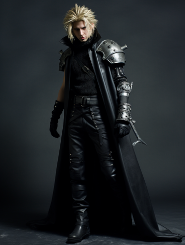 Cloud Strife Versace Model Photo